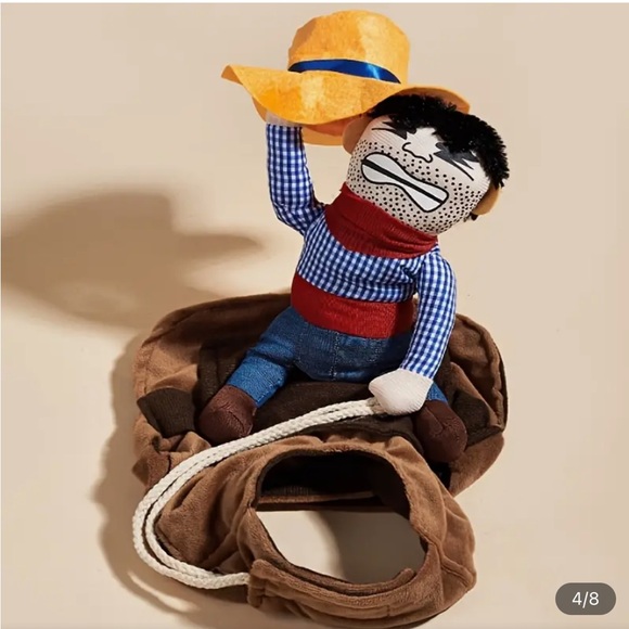 Funny Cowboy Rider Costume for Small and Medium Pets New - Picture 8 of 14